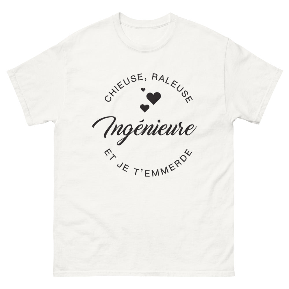 T-shirt ingénieures chieuses-râleuses blanc - chieuse et fière