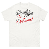 Thumbnail for T-shirt Normand blanc - J'ai rencontré Dieu, il est Normand