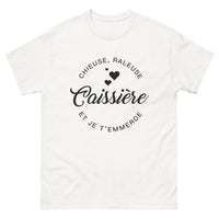 Thumbnail for T-shirt caissière blanc face - chieuse et râleuse