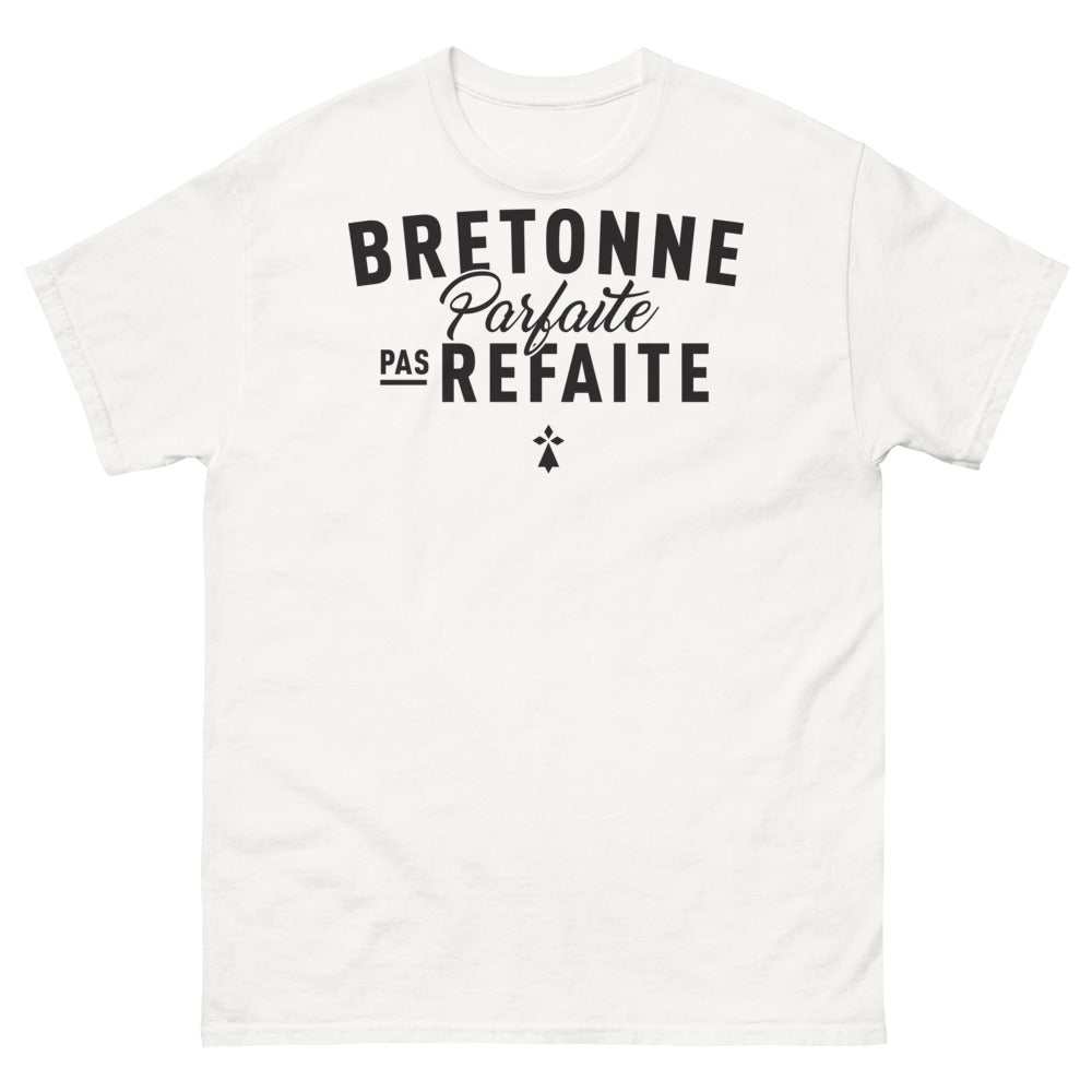 T-shirt Bretagne blanc face - Bretonne Parfaite Non Refaite