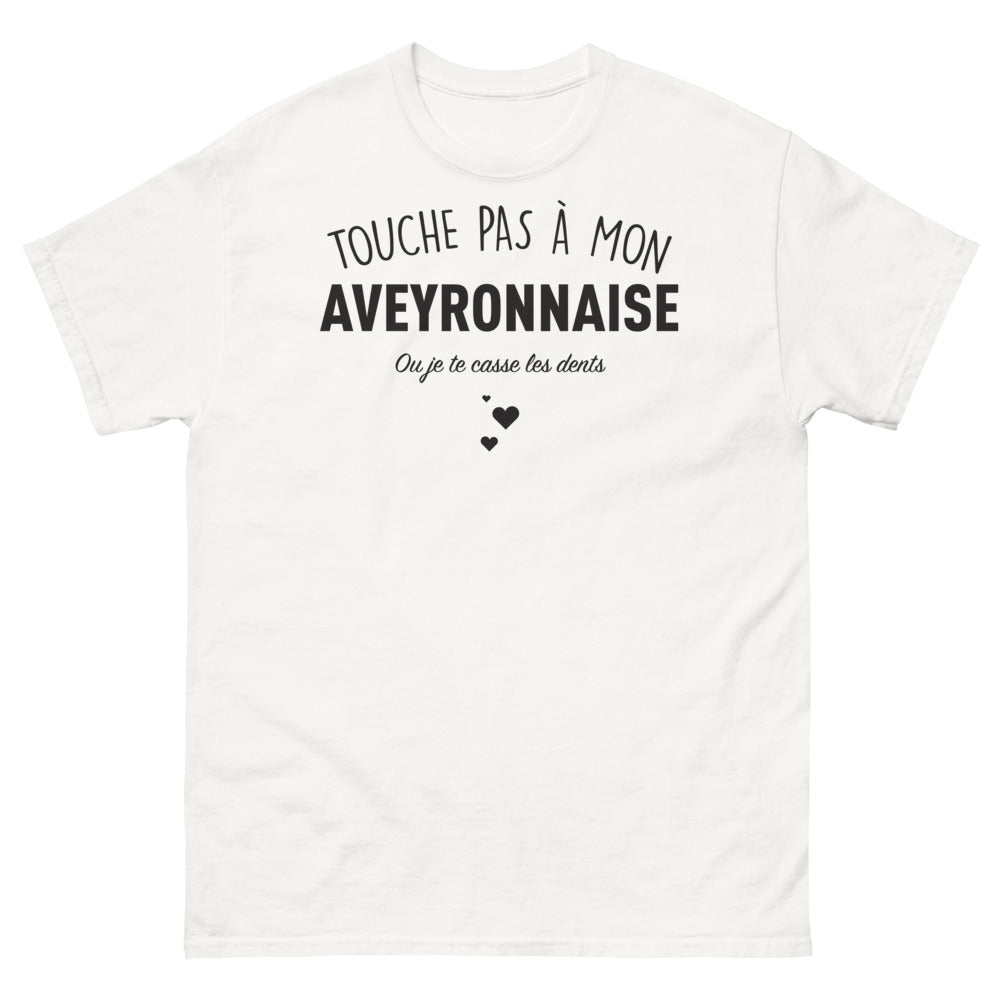 T-shirt Aveyronnaise blanc - touche-pas-a-mon-aveyronnaise