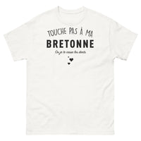 Thumbnail for T-shirt Bretagne blanc - Ne touche pas à ma Bretonne