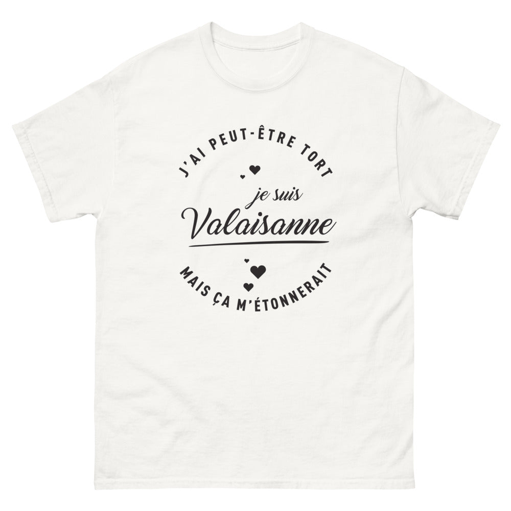 T-shirt Valaisanne blanc - j'ai peut-être tort