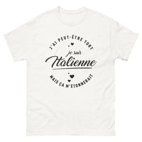 Thumbnail for T-shirt Italie blanc - fierté et humour à l'italienne
