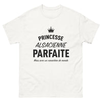 Thumbnail for T-shirt Alsacienne blanc - Princesse parfaite, caractère