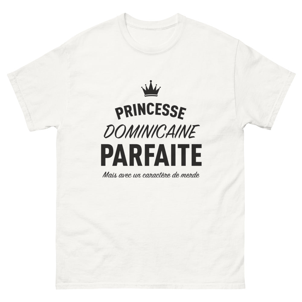 T-shirt République dominicaine blanc - princesse dominicaine au caractère bien trempé