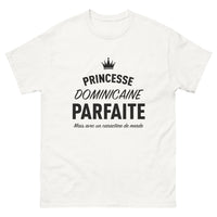 Thumbnail for T-shirt République dominicaine blanc - princesse dominicaine au caractère bien trempé