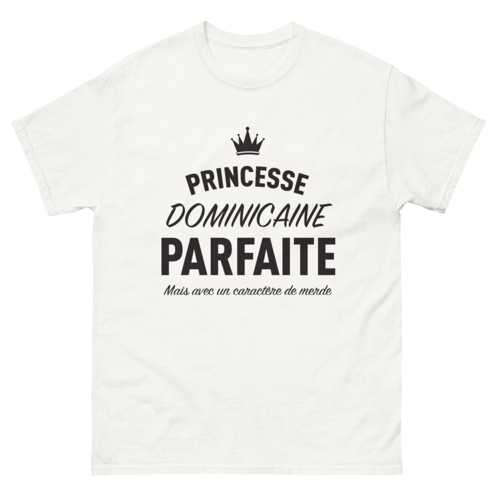 T-shirt Princesse dominicaine blanc - Princesse dominicaine parfaite