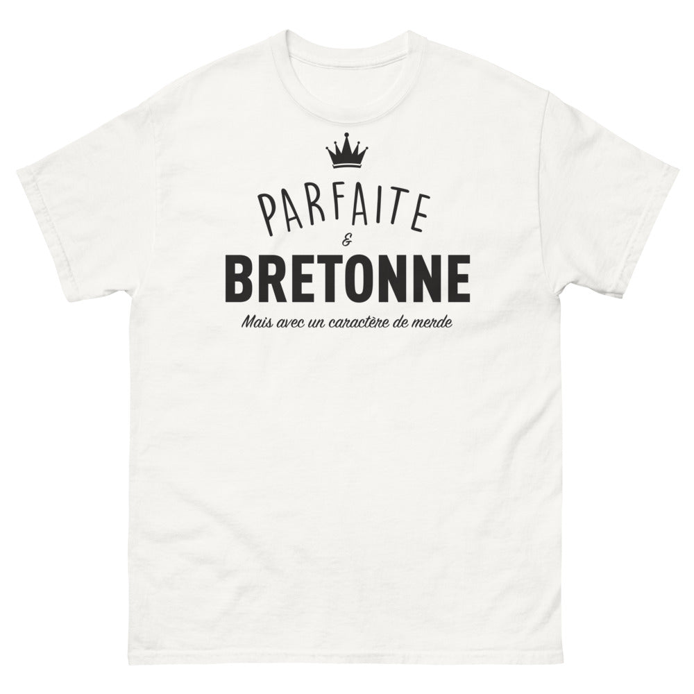T-shirt Bretagne blanc - Parfaite et Bretonne, caractère affirmé