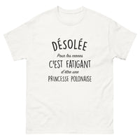 Thumbnail for T-shirt polonaise blanc - Désolée pour les cernes