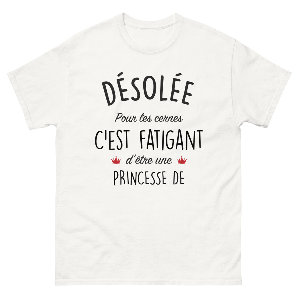 T-shirt Caen blanc - Désolée pour les cernes