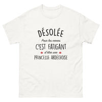 Thumbnail for T-shirt Ardèche blanc - Désolée pour les cernes