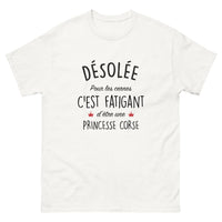 Thumbnail for T-shirt Princesse Corse blanc - Désolée pour les cernes
