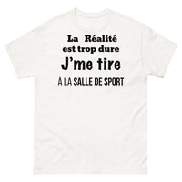 Thumbnail for T-shirt Échappée à la Salle de Sport blanc - La réalité est trop dure