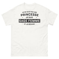 Thumbnail for T-shirt sage-femme blanc - je déchire