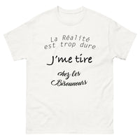 Thumbnail for T-shirt Bisounours blanc - La réalité est trop dure, j’me tire chez les Bisounours