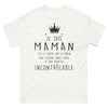 T-shirt Maman blanc - cœur sur la main, flamme dans l'âme