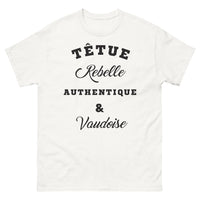 Thumbnail for T-shirt Vaudoise blanc - têtue rebelle authentique