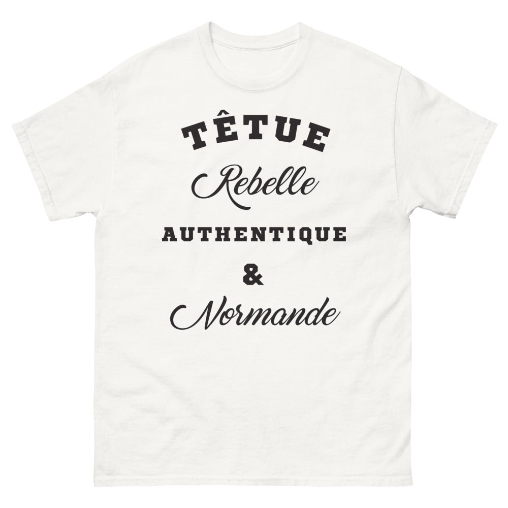 T-shirt Normande blanc - têtue rebelle authentique