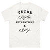 T-shirt Belge blanc - têtue rebelle