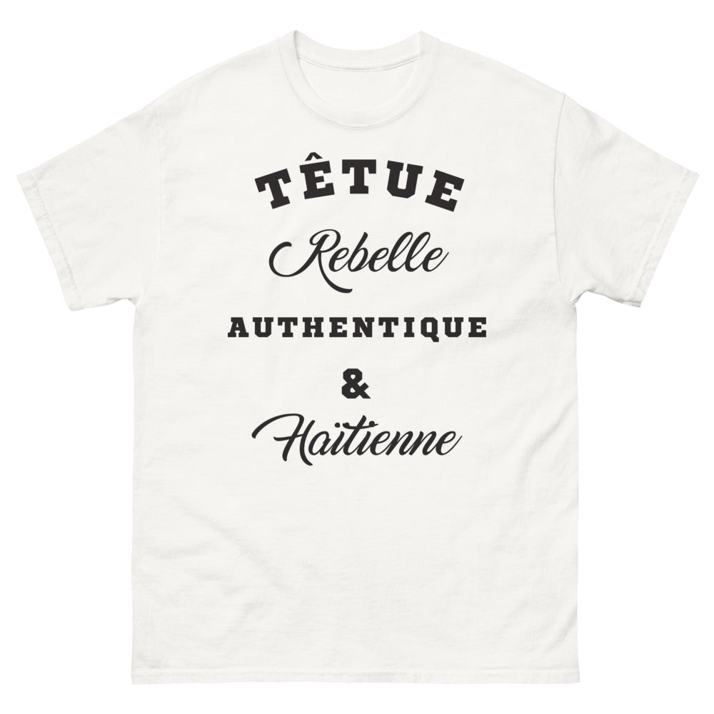T-shirt Haïtienne blanc - Têtue rebelle