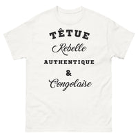 Thumbnail for T-shirt Congolaise blanc - Têtue et Rebelle