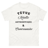 Thumbnail for T-shirt Camerounaise blanc - Têtue rebelle authentique