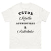 T-shirt Ardèche blanc - têtue rebelle ardéchoise