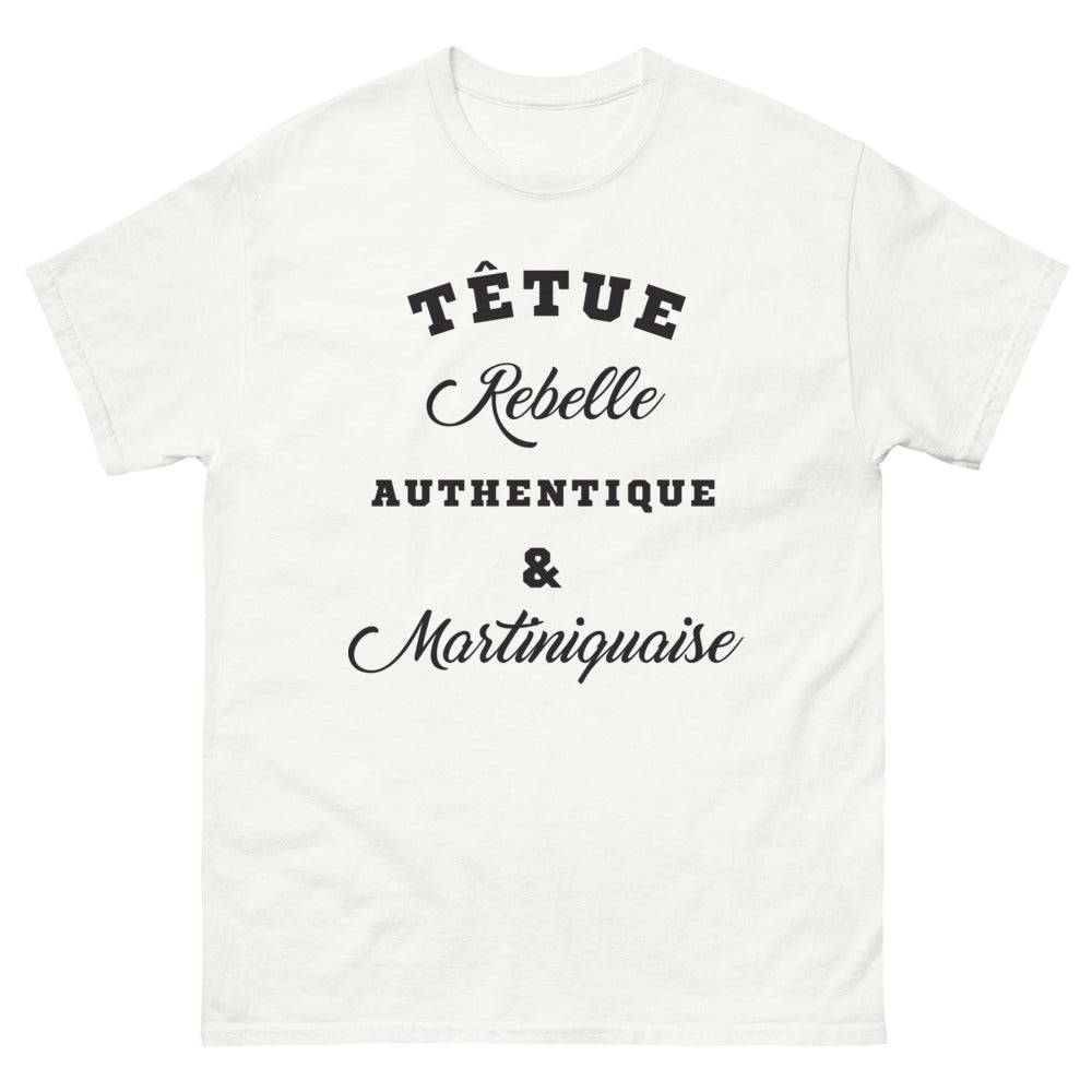 T-shirt Martiniquaise blanc - têtue et authentique