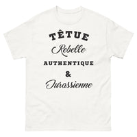 Thumbnail for T-shirt Jurassienne blanc - têtue et fière du Jura