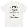 T-shirt Jurassienne blanc - têtue et fière du Jura