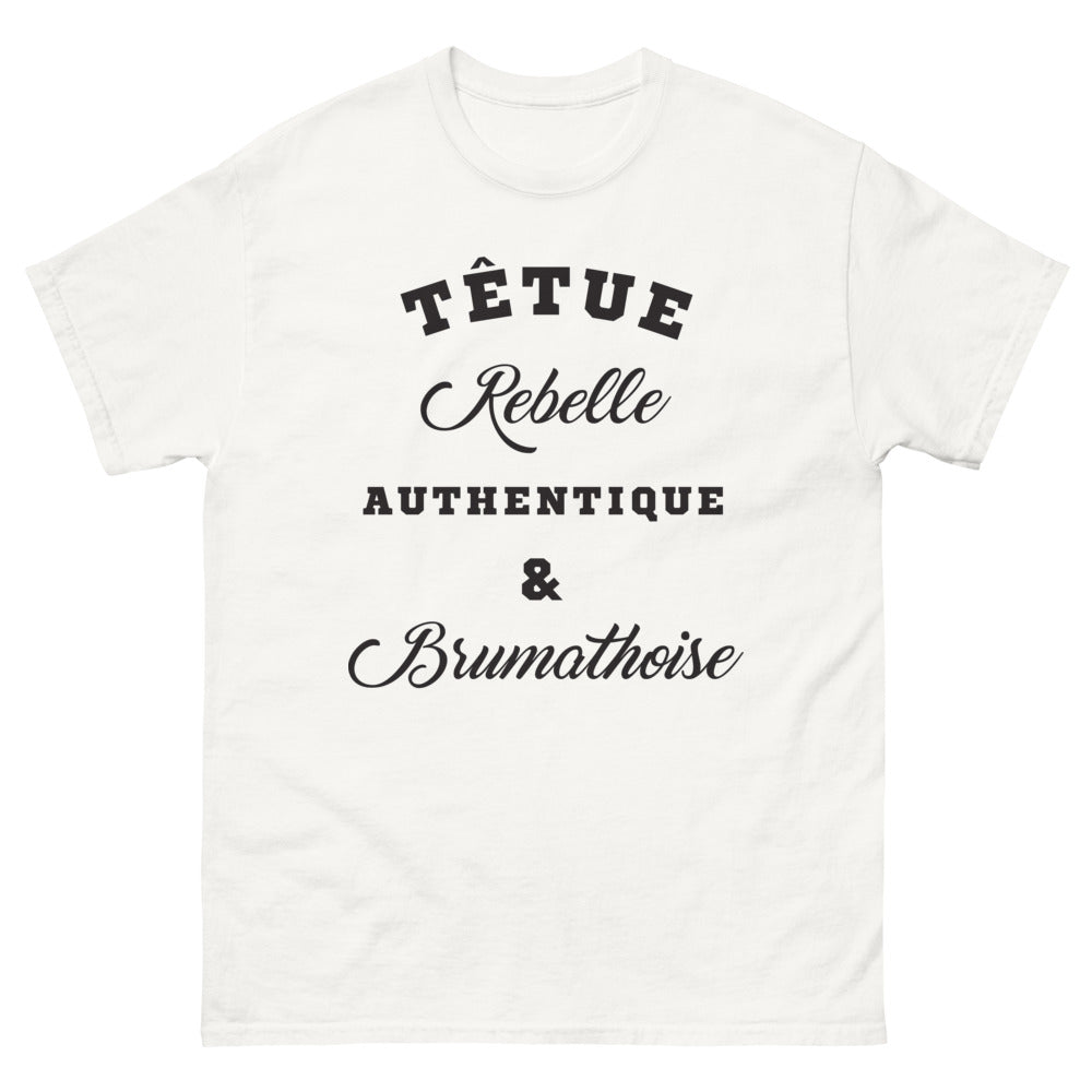 T-shirt Brumath blanc - têtue rebelle authentique