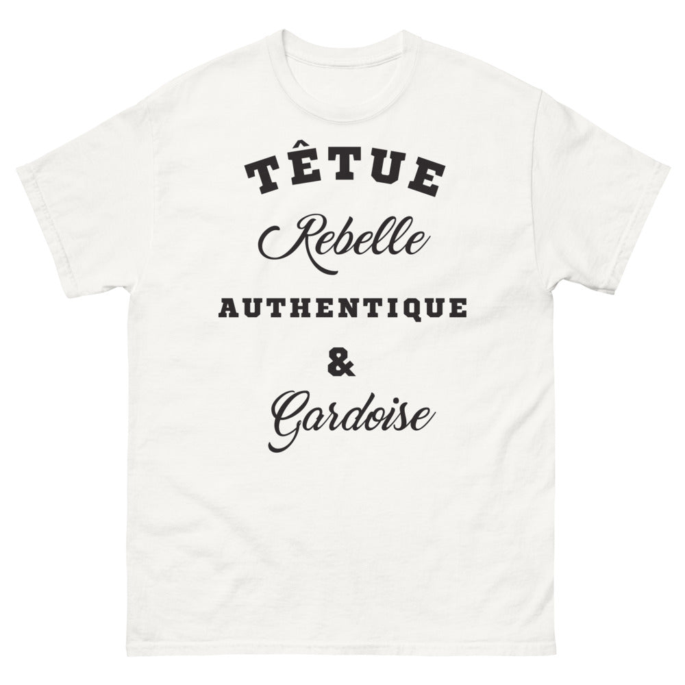 T-shirt Gard blanc - têtue rebelle gardoise