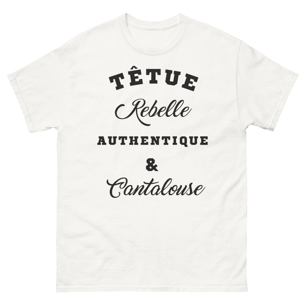 T-shirt Cantalouse blanc - Têtue rebelle authentique