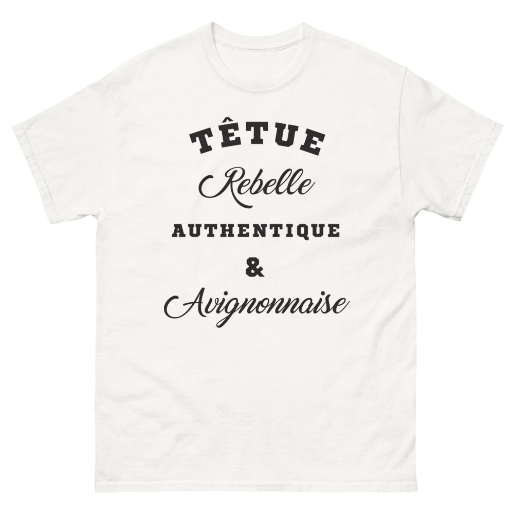 T-shirt Avignonnaise blanc - têtue rebelle authentique