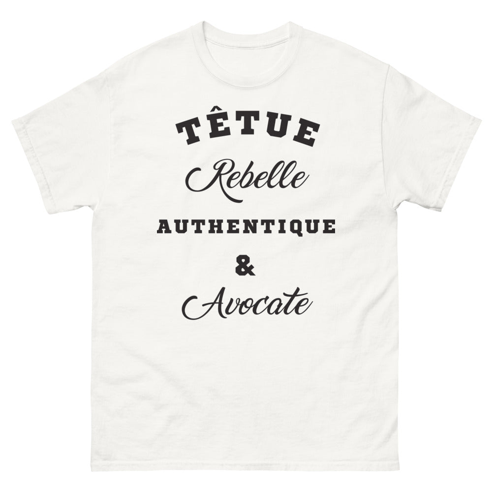T-shirt Avocate blanc - Têtue et Rebelle