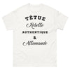 T-shirt Allemande blanc - Allemande têtue rebelle authentique