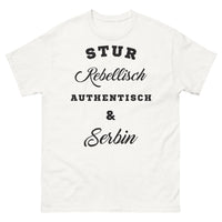 Thumbnail for Serbisch Weiss T-Shirt - Authentisch Serbin Rebel