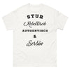 Serbisch Weiss T-Shirt - Authentisch Serbin Rebel