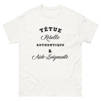 Thumbnail for T-shirt aide-soignante Blanc - Têtue, Rebelle & Authentique