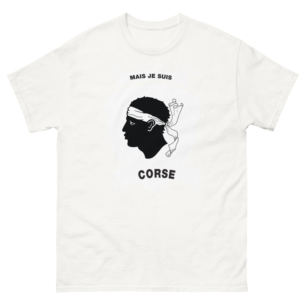 T-shirt Corse blanc - Je ne suis pas parfait mais je suis Corse