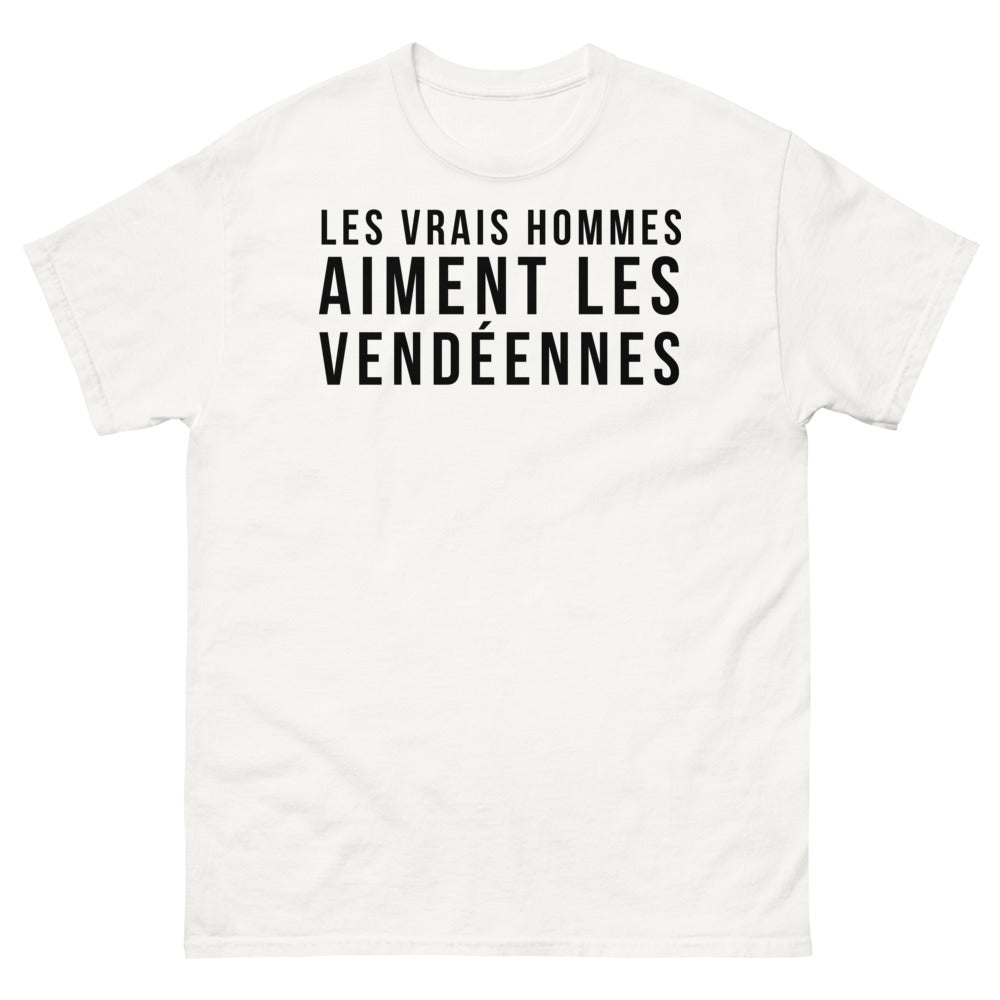 T-shirt Vendéennes blanc - Les vrais hommes aiment les Vendéennes