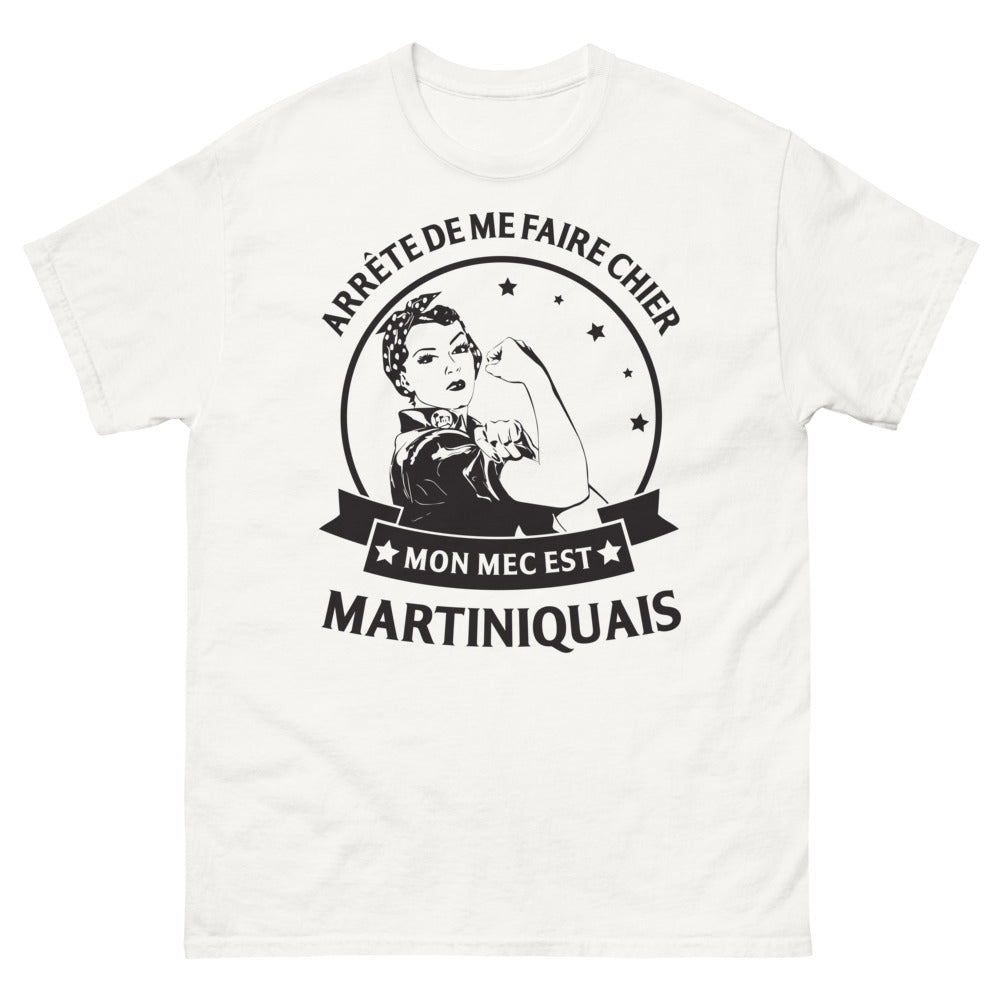 T-shirt Martiniquais blanc - Arrête de me faire chier