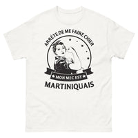 Thumbnail for T-shirt Martiniquais blanc - Arrête de me faire chier