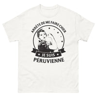 Thumbnail for T-shirt péruvienne blanc - Arrête de me faire chier