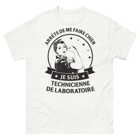 Thumbnail for T-shirt technicienne de laboratoire blanc - Arrête de me faire chier