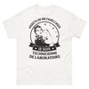 T-shirt technicienne de laboratoire blanc - Arrête de me faire chier