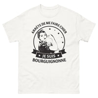 Thumbnail for T-shirt Bourgogne blanc - Arrête de me faire chier