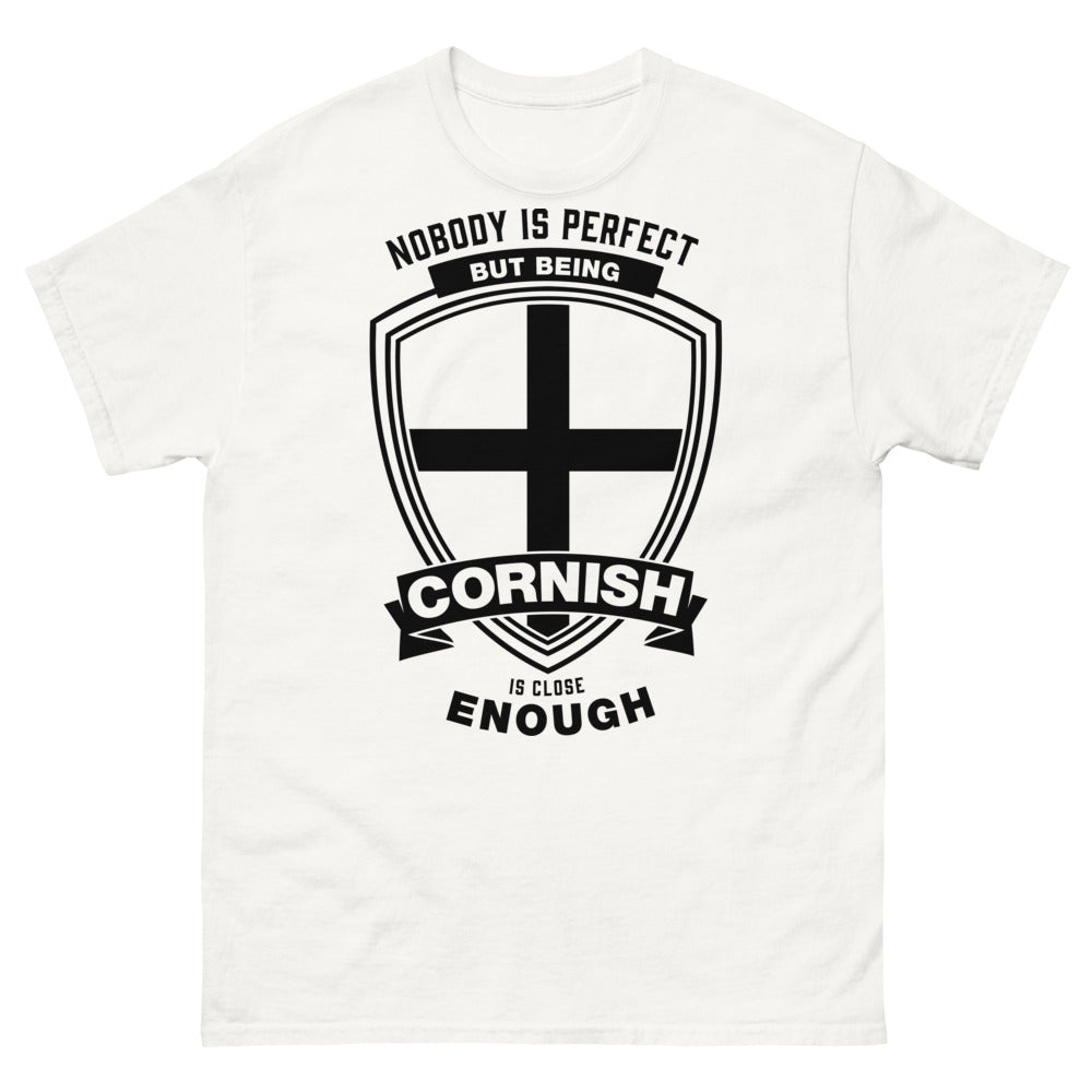 T-shirt Cornouailles blanc - Nobody is Perfect but Being Cornish is Close Enough