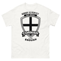 Thumbnail for T-shirt Cornouailles blanc - Nobody is Perfect but Being Cornish is Close Enough